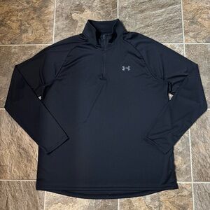Under Armour Men's UA Tech 2.0 1/2 Zip Long Sleeve T-Shirt Black XL